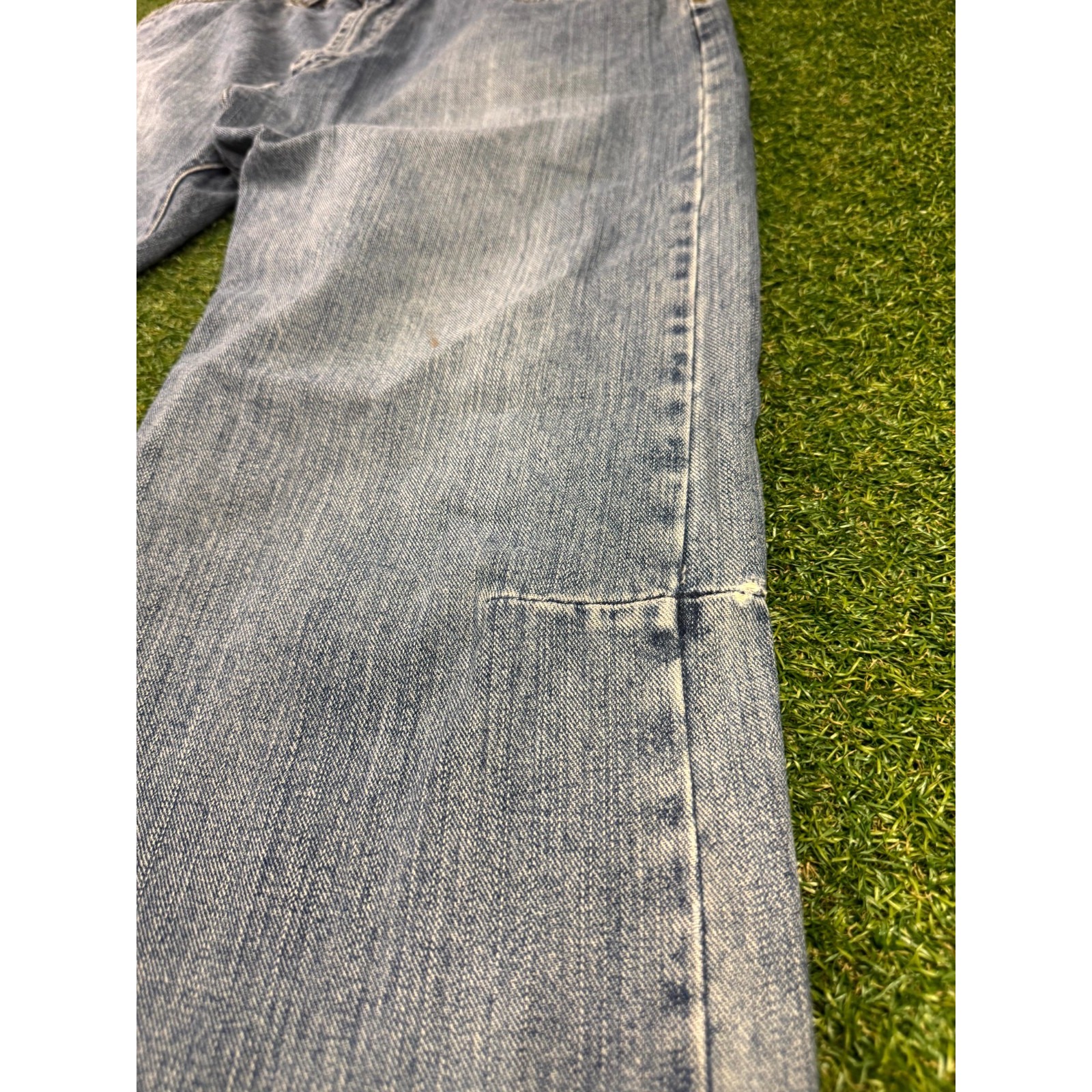 Fine Goods Jeans Mens 36 Blue Denim Cotton Classic Fit 5-Pockets Straight Leg — image 3 of 8